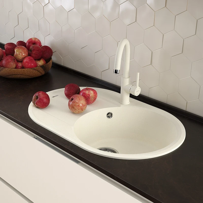 Кухонная мойка Lemark Lacha 720 9910059 Серый шелк искусственный камень (литьевой мрамор) встраиваемый