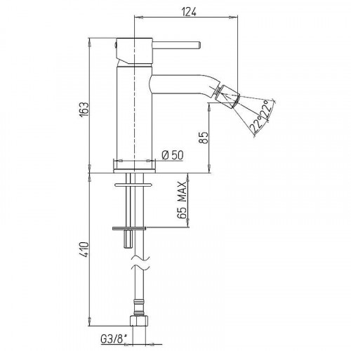 Смеситель для биде Paini Cox 78PJ304O Золото матовое