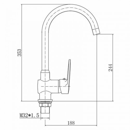 Смеситель для кухни Fashun A4068 цвет Хром