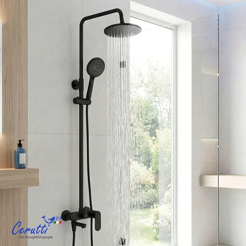 Душевая система Ceruttispa Орацио (Orazio II) RSMB CT12075 12075 цвет Черный матовый