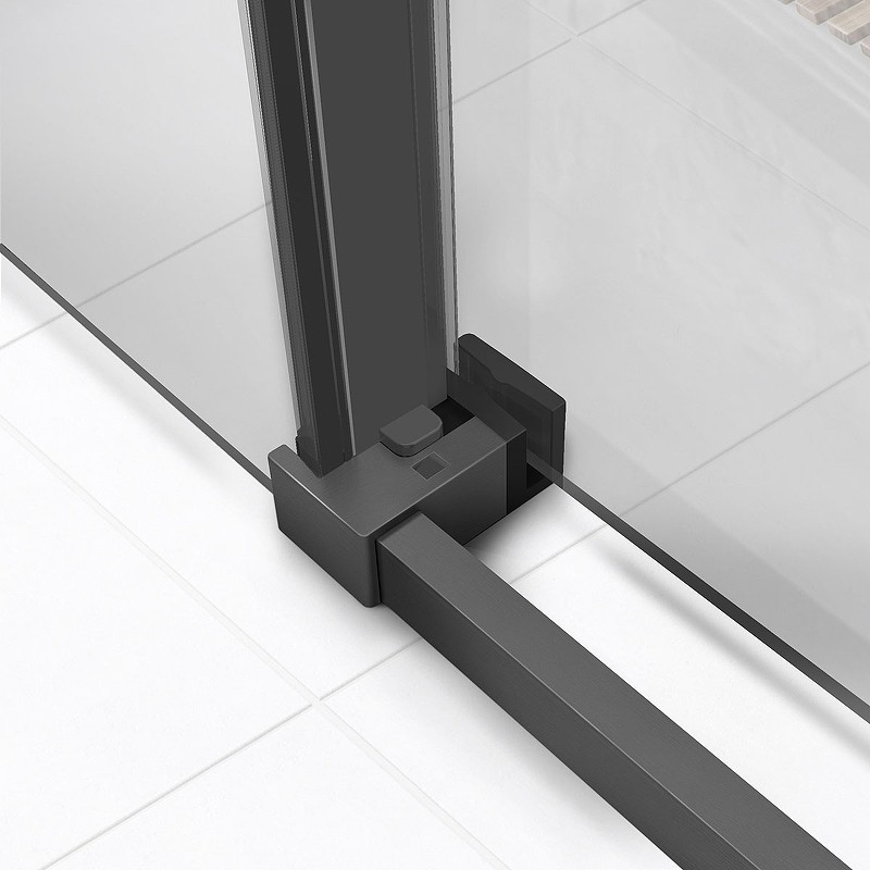 Душевой уголок Vincea Slim Soft 150x80 VSR-1SS8015CLGM профиль Воронная сталь стекло прозрачное