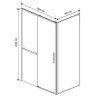 Душевой уголок Vincea Slim Soft 150x80 VSR-1SS8015CLGM профиль Воронная сталь стекло прозрачное