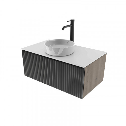 Тумба под раковину ЗОВ Кито Флавио 80 K80FL подвесная цвет Лиони PET