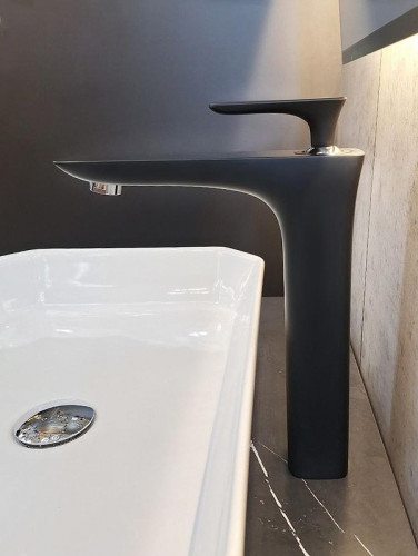 Смеситель для раковины AltroBagno Aperto 010208 NeOp цвет Черный матовый