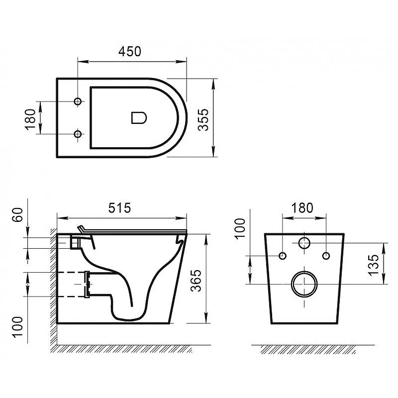 Унитаз BelBagno Flay-R BB053CHR/BB865SC подвесной с сиденьем Микролифт фаянс подвесной