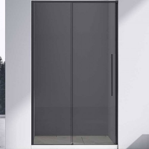 Душевая дверь Vincea Slim-N 130 VDS-4SN130CGB профиль Черный стекло тонированное