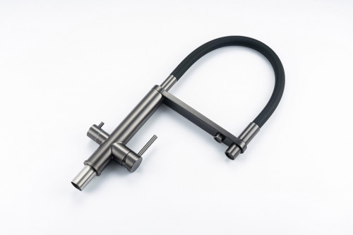 Смеситель для кухни Knotlor Infinity SS-15/GM цвет Вороненая сталь