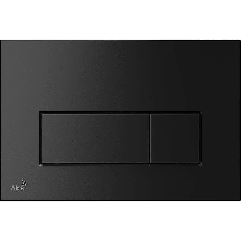 Унитаз с инсталляцией Laufen Pro Rimless 8.2096.6.000.000.1+8.9896.6.000.000.1 + Alcaplast Sadroмodul AM101/1120-0001+M578 с сиденьем Микролифт с Черной матовой клавишей смыва