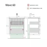 Тумба под раковину Alavann Wave 60 ALV1117002 подвесная цвет Голубой деним