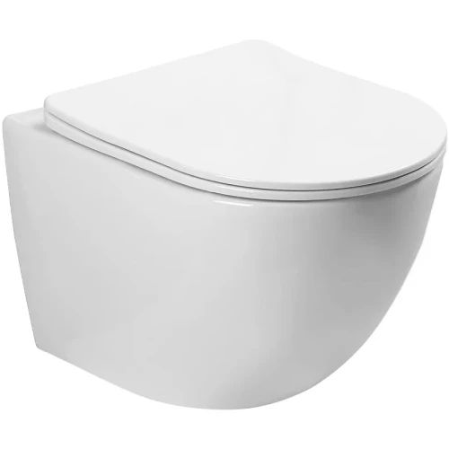 Комплект унитаза SantiLine SL-5005 с инсталляцией Grohe Rapid SL 38772001 с сиденьем Микролифт и клавишей смыва Хром фаянс подвесной