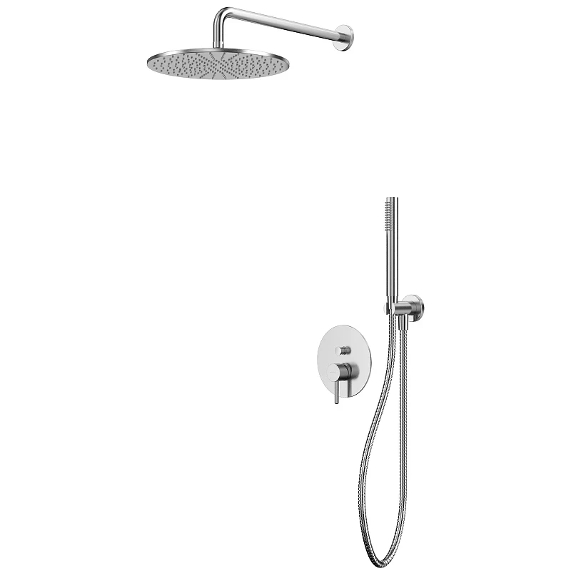 Душевая система Whitecross Y brushed nickel YSET04NIB Брашированный никель латунь встраиваемый