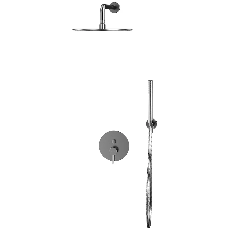 Душевая система Whitecross Y brushed nickel YSET04NIB Брашированный никель латунь встраиваемый