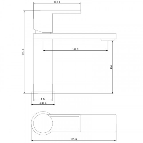 Смеситель для раковины beWash Element BVMM0BS700 Хром