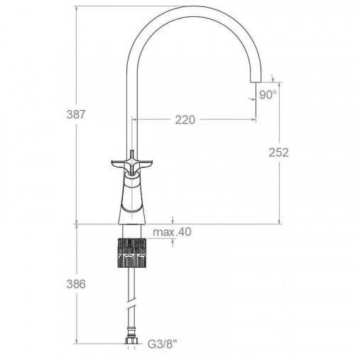 Смеситель для кухни Ramonsoler Adagio 910601OC Золото брашированное