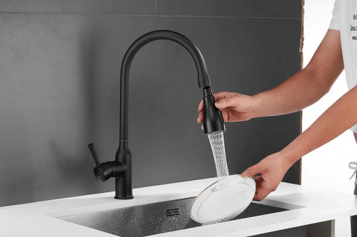 Смеситель для кухни Shevanik S163H цвет Черный