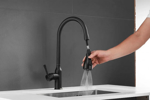 Смеситель для кухни Shevanik S163H цвет Черный