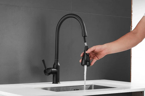 Смеситель для кухни Shevanik S163H цвет Черный