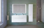 Зеркало Jorno Modul 120 Mоl.02.120/W с подсветкой с сенсорным выключателем стекло
