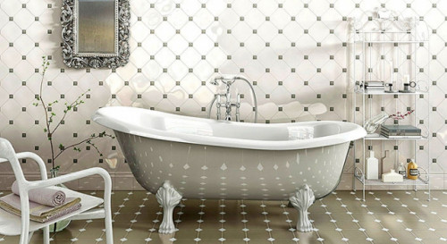 Керамическая вставка Adex Pavimentos Taco Biscuit 3х3 бежевый для ванной комнаты, для кухни Испания