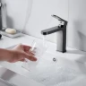 Смеситель для раковины Shevanik S4501T цвет Оружейная сталь