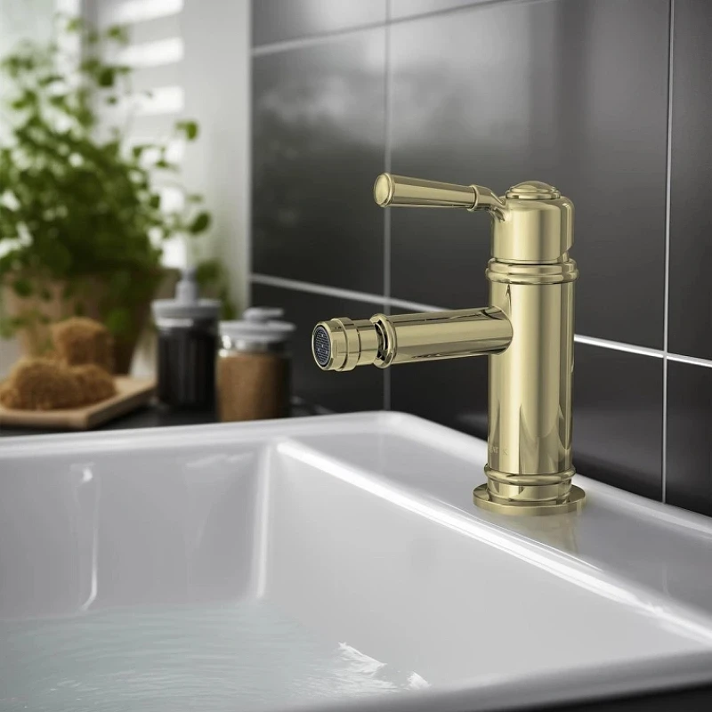Смеситель для биде Aquatek Классик AQ1518PG Полированное золото латунь