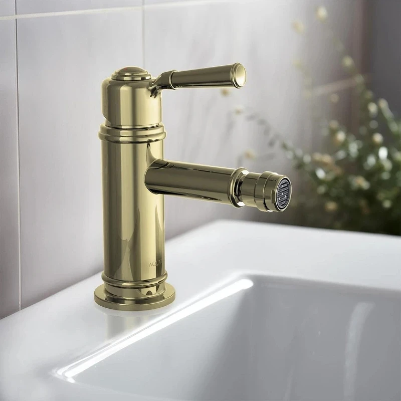 Смеситель для биде Aquatek Классик AQ1518PG Полированное золото латунь
