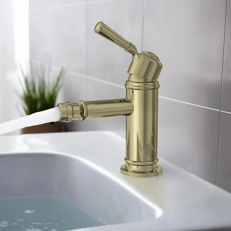 Смеситель для биде Aquatek Классик AQ1518PG Полированное золото латунь