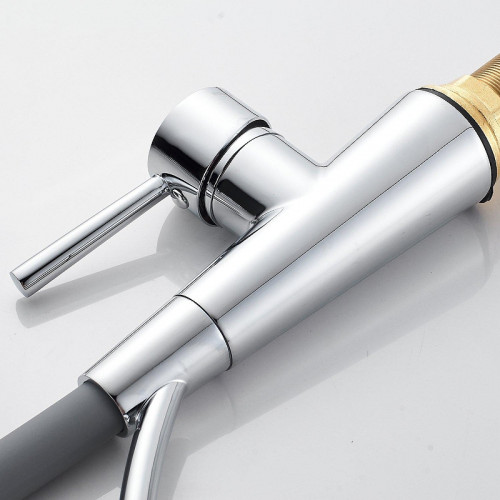 Смеситель для кухни Shevanik S743-9 цвет Хром Серый