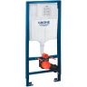 Комплект унитаза BelBagno Amanda BB051CHR+BB051SC с инсталляцией Grohe Rapid SL 38811KF0 с сиденьем Микролифт и Черной матовой клавишей смыва фаянс подвесной