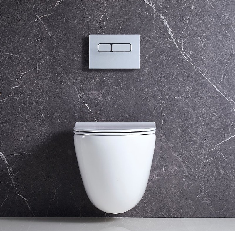 Комплект унитаза BelBagno Amanda BB051CHR+BB051SC с инсталляцией Grohe Rapid SL 38811KF0 с сиденьем Микролифт и Черной матовой клавишей смыва фаянс подвесной