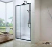 Душевая дверь Ceruttispa Gloria D120B профиль Черный стекло прозрачное