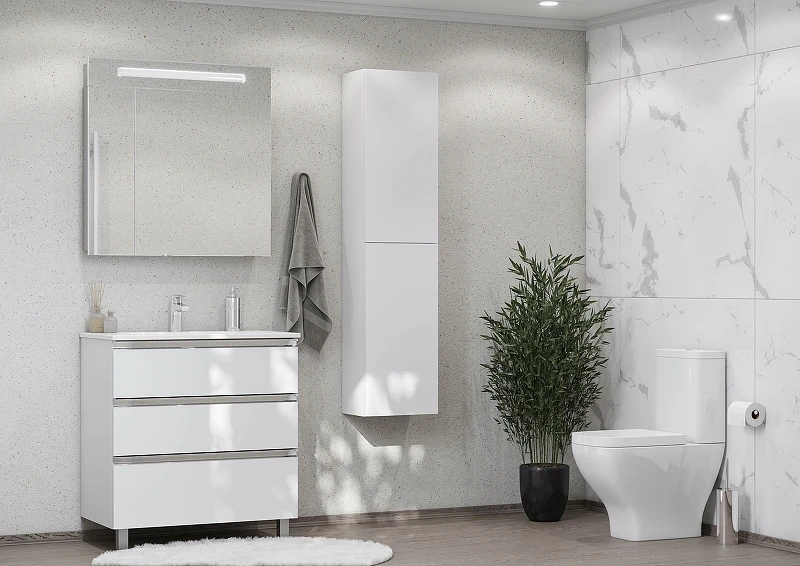 Тумба под раковину Roca The Gap 80 A857406806 подвесная Белый глянец