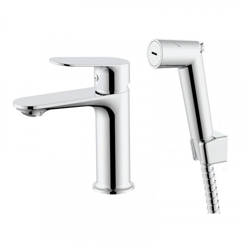 Смеситель для раковины Voda Shore SHR27H с гигиеническим душем цвет Хром