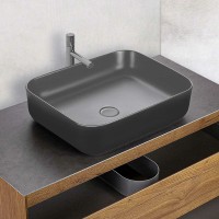 Раковина-чаша Vincea 50 VBS-105MA Антрацит матовый фарфор накладная
