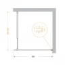 Душевая перегородка BelBagno Kraft 90 KRAFT-L-1-90-C-Cr профиль Хром стекло прозрачное