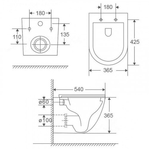 Комплект унитаза с инсталляцией WeltWasser AMBERG 497 + MERZBACH 043 XL GL-WT + AMBERG RD-WT 10000013769 цвет Белый глянцевый с сиденьем Микролифт и клавишей смыва цвет Белый