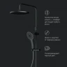 Душевая система AM.PM Inspire V2.0 F0750A422 с термостатом Черная матовая латунь на стену