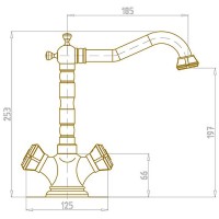 Смеситель для раковины Bronze de Luxe Royal 10105 Бронза латунь
