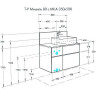 Столешница под раковину Aquaton Мишель 80 1A256603MIDR0 с панелью Дуб рустикальный