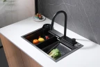 Кухонная мойка Abber Wasser Kreis 68 AF2194B Черная матовая нержавеющая сталь встраиваемый