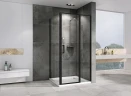 Душевой уголок Abber Sonnenstrand 110x70 AG04110BS-S70B профиль Черный стекло прозрачное