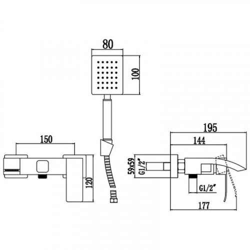 Смеситель для ванны Fmark FS8624 цвет Сатин