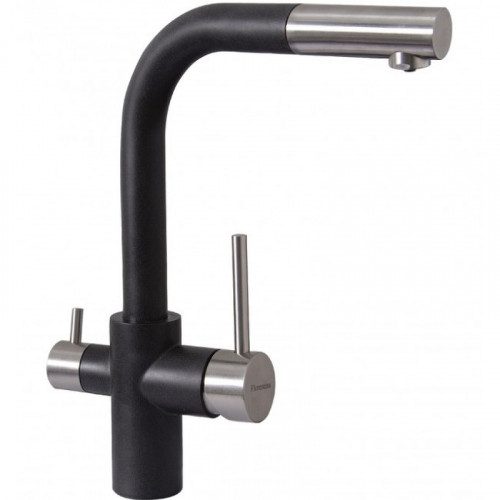 Смеситель для кухни Florentina Кристалл 333.32H.2123.102 Черный латунь