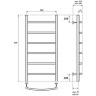 Электрический полотенцесушитель Point Афина PN04158BRE П6 500x800 левый/правый Бронза