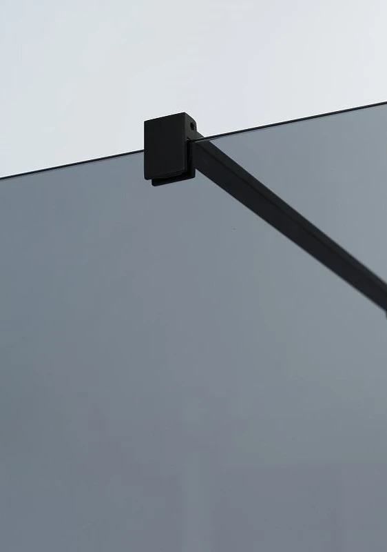 Душевая перегородка Cezares Liberta 80 LIBERTA-L-1-80-120-GR-NERO профиль Черный матовый стекло серое