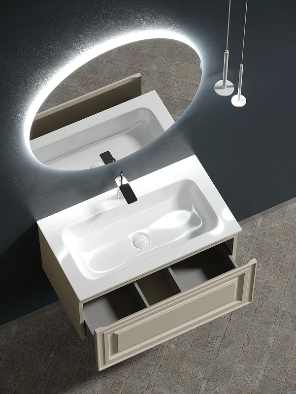 Тумба под раковину Sancos Very 80 VR80CE подвесная Beige Soft МДФ / ЛДСП