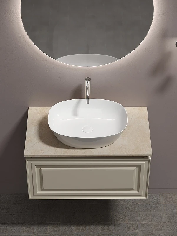 Тумба под раковину Sancos Very 80 VR80CE подвесная Beige Soft МДФ / ЛДСП