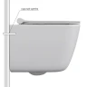 Комплект унитаза Berges Quattro S Rimless с инсталляцией Atom Line 043361 с сиденьем Микролифт и клавишей смыва Хром глянцевый фарфор подвесной