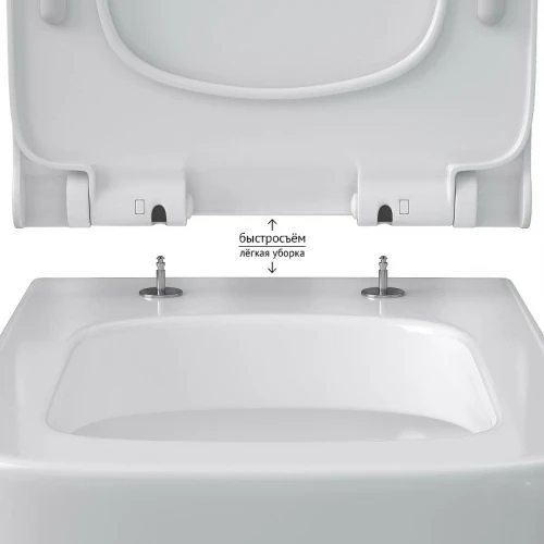 Комплект унитаза Berges Quattro S Rimless с инсталляцией Atom Line 043361 с сиденьем Микролифт и клавишей смыва Хром глянцевый фарфор подвесной