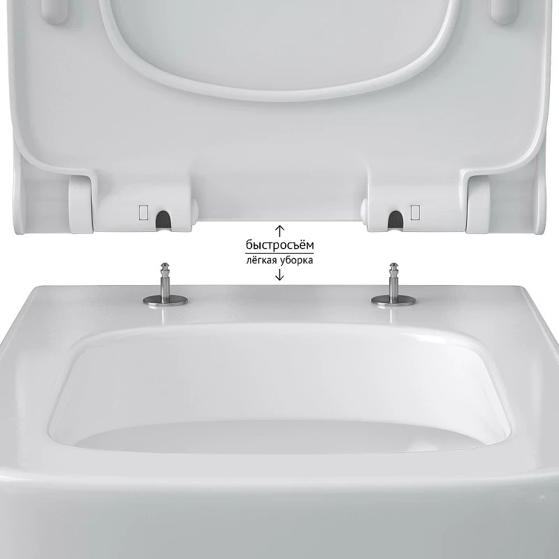 Комплект унитаза Berges Quattro S Rimless с инсталляцией Atom Line 043361 с сиденьем Микролифт и клавишей смыва Хром глянцевый фарфор подвесной
